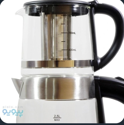 چای ساز بوش مدل BH1666 کتری و قوری شیشهای ظرفیت ۲.۵ لیتر